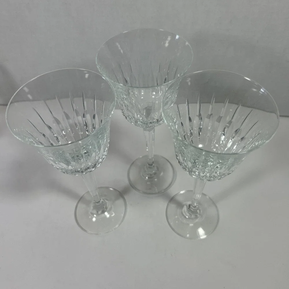 Set‎ Of 3 Mikasa Interlude 8 Inch Clear Wine Goblet Glasses